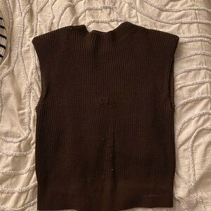 Babaton Brown Knit Tank Top